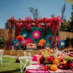 Carnival-Inspired Mehendi Backdrop