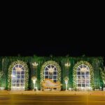 Elegant Green Stage Design for Sangeet Ceremon