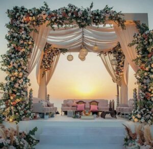 crystal mandap decor